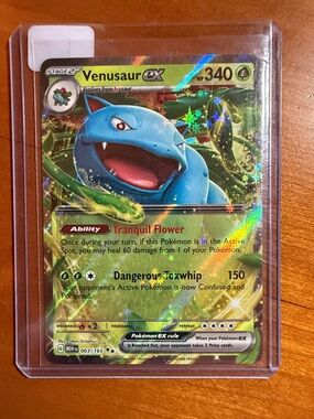 Pokemon Mega Venusaur EX Holofoil - Blue Green Pink Accents